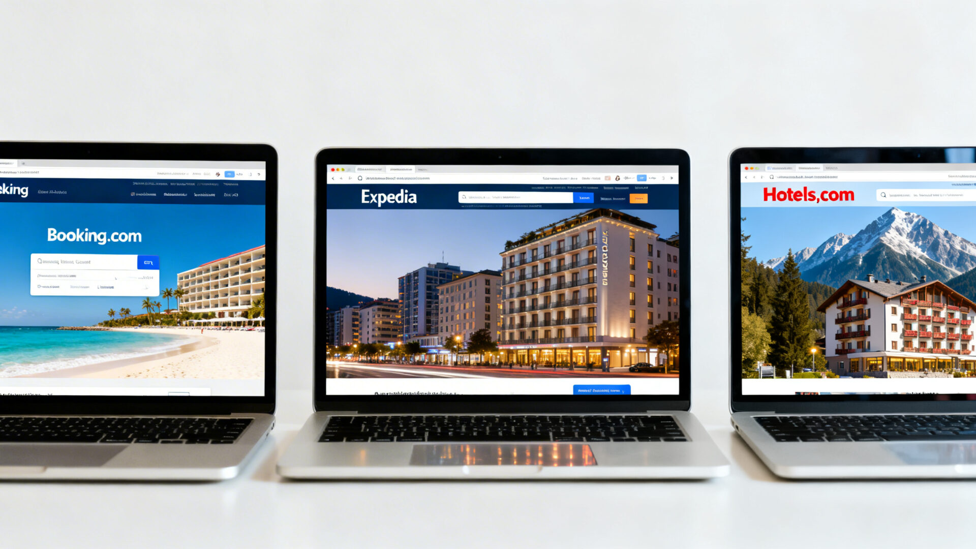 Comparer booking.com, expedia et hotels.com pour réserver un hôtel